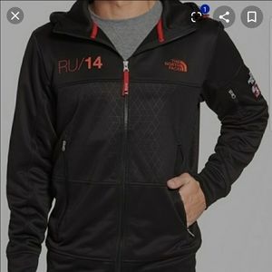 Northface Black and True Red detail